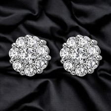 Ohrstecker 925 Sterling Silber 16 Zirkonia Ohrringe Silberohrringe