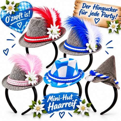 Oktoberfest filzhut haarreif - oktoberfest,