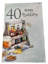 40. Happy Birthday Karte 40 Bierflaschendeckel Trägeröffner Knusper & Glas Design