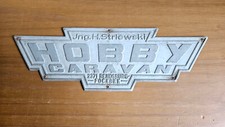Schild  HOBBY  Caravan  Striewski  Wohnwagen  alt