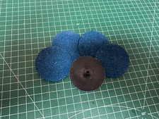 10x 3M Roloc Keramik Ceramic Schleifscheiben, Ø 50 mm, P 36 Blau