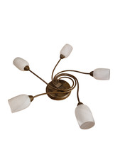 Honsel Deckenleuchte 5-flammig Metall Glas braun 5xG9 25W