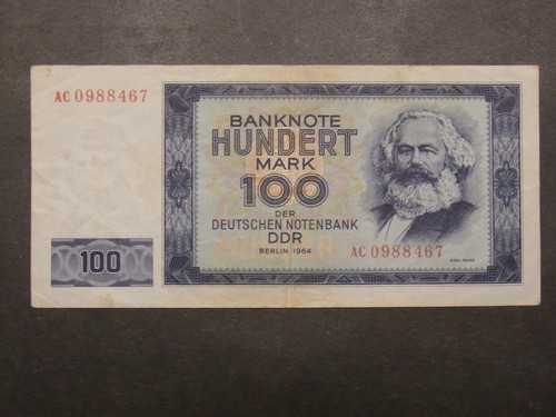 Geldschein von ddr 100 mark - geldschein,