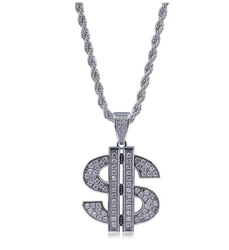 Halskette dollar sign hip - dollar,