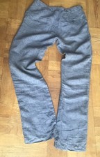 Grüne Erde Leinenhose Gr. 40 Blaugrau Damenhose