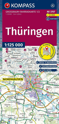 Kompass großraum fahrradkarte - kompass,