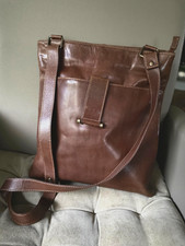 SACATINI - ECHT - LEDER-TASCHE  - FARBE COGNAC-BRAUN