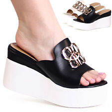 Damen Keil Sandaletten XXL