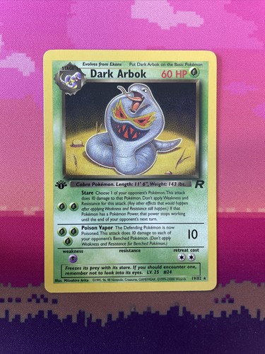 Pokemon karte dunkles - pokemon, arbok
