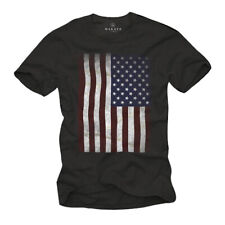 Cooles USA Herren T-Shirt mit Amerika Fahne - Männer United States America Shirt