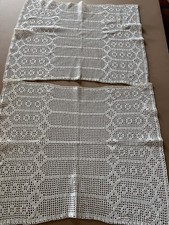 DDR alt 2 x Häkelgardine  Gardine Fenster Handarbeit Häkelarbeit