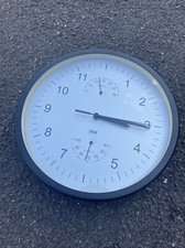 Wanduhr Küchenuhr Uhr Temperatur Schwarz Silber TCM Tchibo Ø 25cm gebraucht