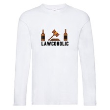 Lawcoholic | Gesetz | Anwalt | Jura Long Sleeve Weiß