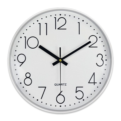 30cm wanduhr weiß schwarz - 30cm,