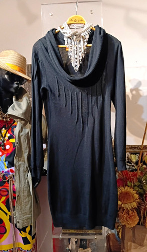 Objekt strickkleid schwarz - objekt,
