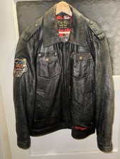Ed Hardy X Avirex Lederjacke