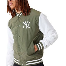New Era Bomber New York Yankees Jacke Herren Bomberjacke oliv white 45013