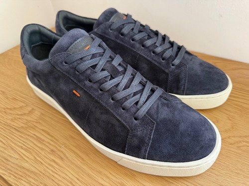 Santoni herren sneaker navy - sneaker,