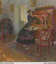 93/710 AK KÜNSTLERKARTE Prof. Fred. DORSCH - DAS GEHEIMFACH - ALTE MÖBEL BILDER