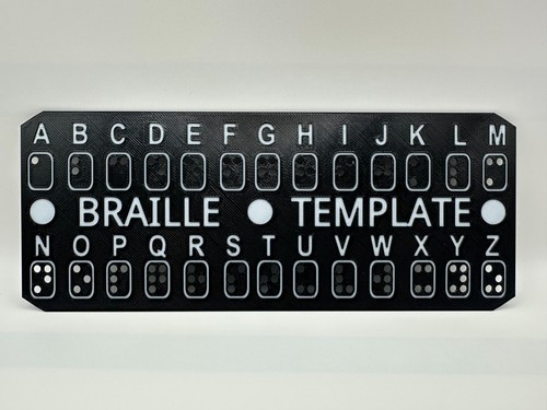 Braille buchstaben schablone - schablone, |