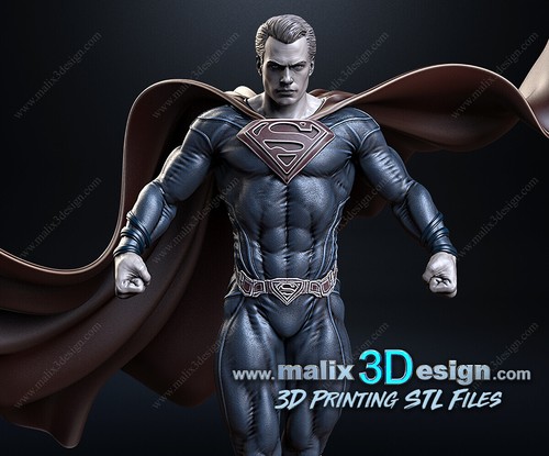 Printed resin superman - 3d,