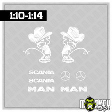 Aufkleber Set Cowboy Piss 8tlg