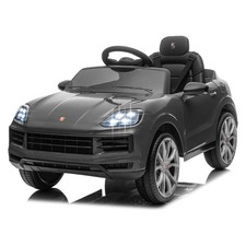 12V Porsche SUV 3-5 Jahre Grau Kinder Elektro Auto Kinderauto Kinderfahrzeug DE