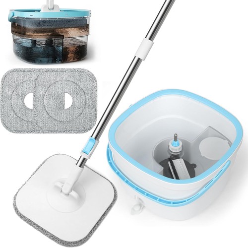 Wischmopp set mit eimer - wischmopp, eimer,360°