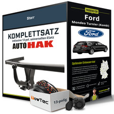 Für FORD Mondeo Turnier V Typ CF Anhängerkupplung starr +eSatz 13pol uni 14- AHK