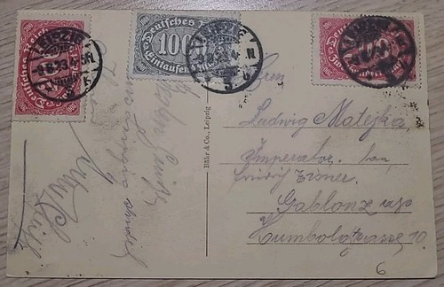 Karte leipzig zoo 1923 - karte,