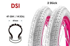 2 Stück 14 Zoll Fahrrad Reifen 47-254 Kinderwagen Roller Laufrad 14x1.75 B-Ware