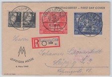 SBZ Nr. 230-231 Ersttagsbrief / FDC Einschreiben Leipziger Messe 1949 [138]