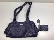 Damen Handtasche von Stefano mit Schlüsseletui Echtes Leder Umhängetasche Lila