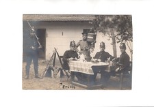 Ansichtskarte Soldaten mit Tschakko am Kaffeetisch - Berlin 1909