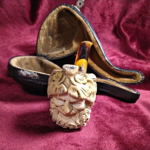 Meerschaumpfeife mit etui - meerschaumpfeife,