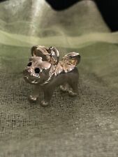 Mops Hund 925 Silber Charm Anhänger Sammler