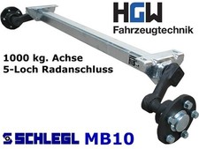1000 kg. Achse für Anhänger-  AM: 1200 mm  AS: 5*112 - Schlegl MB10 Laufachse