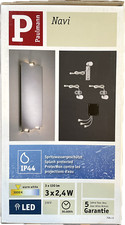 Paulmann Navi Spiegelleuchte 3x2,4W Chrom/Weiß ohne Spiegel NEU LED R1323