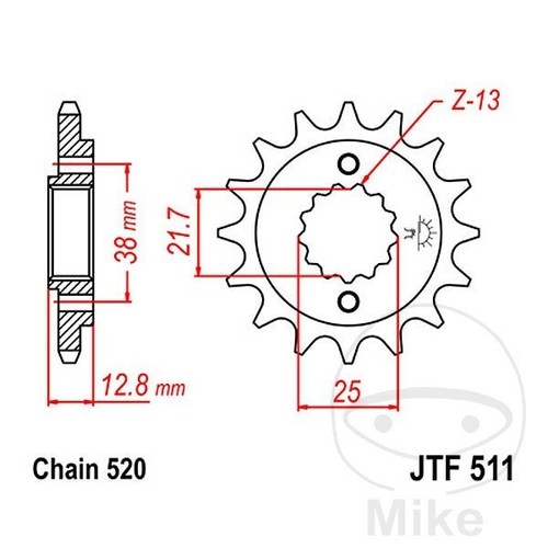 Ritzel für kawasaki klx - ritzel,