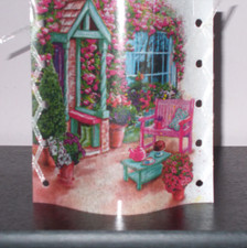 1 Deko Windlicht Blumen