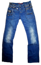 KRASSE CIPO & BAXX DENIM JEANS HOSE DAMEN BLOGGER OLDSCHOOL DESTROYED W31 L32
