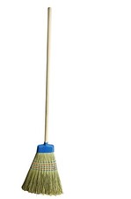 Öko Strohbesen + Extra Gummiverstärkung 5-Naht Besen Hofbesen Stallbesen Besen