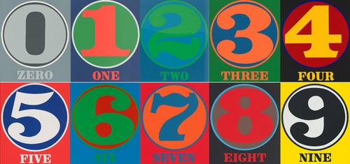 Robert indiana numbers mit 10 - indiana,,
