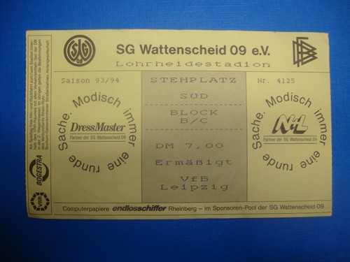 Ticket sg wattenscheid - 93/94,