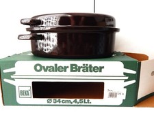 Beka Emaille Bräter 34cm Gänsebräter Bratentopf Schmortopf Weihnachtsbraten 4,5L