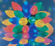 Weihnachten Retro Stil Lichterkette 50 LED Girlande Mehrfarbig Xmas Außen