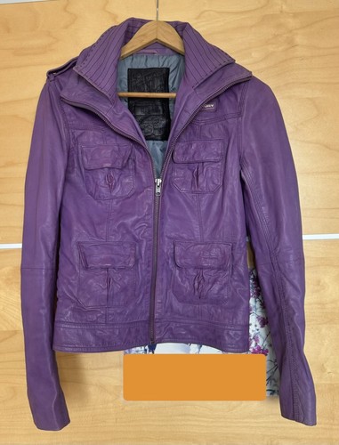 Superdry lederjacke bikerjacke - lederjacke,
