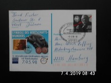 ESSEN - Sonderstempel u Ganzsache - Symbole des Wirtschaftwunders -1998 Bfmmesse