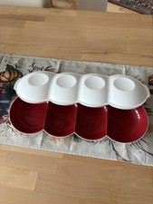 Tupperware Allegra Perle Servierraupe Snackperle mit Deckel rot/weiß OVP 21,20€ 