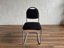 L&C Stendal 401 Besucherstuhl Freischwinger schwarz chrom